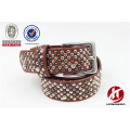 Ceinture en relief en cuir et rhinestone